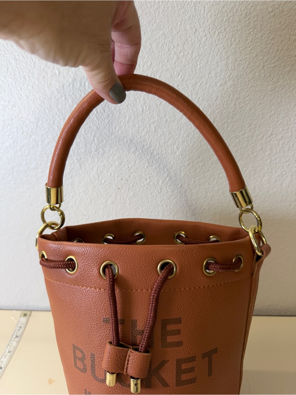 Marc Jacobs Mini Bucket Bag in Cognac Brown with Gold Hardware - Picture 2 of 12